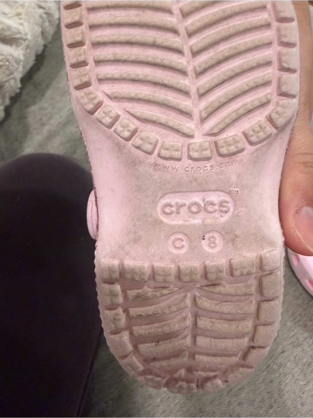 CROCS Kids' Pink Glitter and Light Pink Clog Duo with Jibbitz Charms - Picture 5 of 5